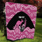 Bowls Australia Breast Cancer Custom Quilt Think Pink Aboriginal Art