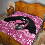 Bowls Australia Breast Cancer Custom Quilt Think Pink Aboriginal Art