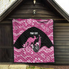 Bowls Australia Breast Cancer Custom Quilt Think Pink Aboriginal Art