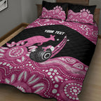 Bowls Australia Breast Cancer Custom Quilt Bed Set Think Pink Aboriginal Art