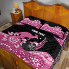 Bowls Australia Breast Cancer Custom Quilt Bed Set Think Pink Aboriginal Art
