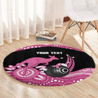 Bowls Australia Breast Cancer Custom Round Carpet Think Pink Aboriginal Art