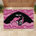 Bowls Australia Breast Cancer Custom Rubber Doormat Think Pink Aboriginal Art