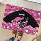 Bowls Australia Breast Cancer Custom Rubber Doormat Think Pink Aboriginal Art