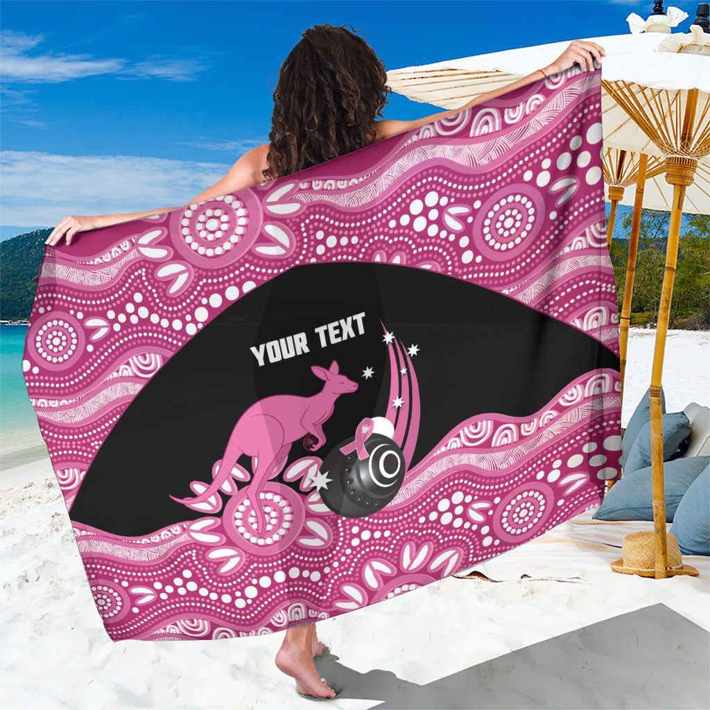 Bowls Australia Breast Cancer Custom Sarong Think Pink Aboriginal Art
