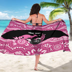 Bowls Australia Breast Cancer Custom Sarong Think Pink Aboriginal Art
