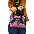 Bowls Australia Breast Cancer Custom Shoulder Handbag Think Pink Aboriginal Art