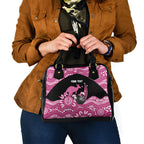 Bowls Australia Breast Cancer Custom Shoulder Handbag Think Pink Aboriginal Art