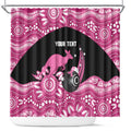 Bowls Australia Breast Cancer Custom Shower Curtain Think Pink Aboriginal Art