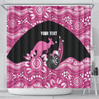 Bowls Australia Breast Cancer Custom Shower Curtain Think Pink Aboriginal Art