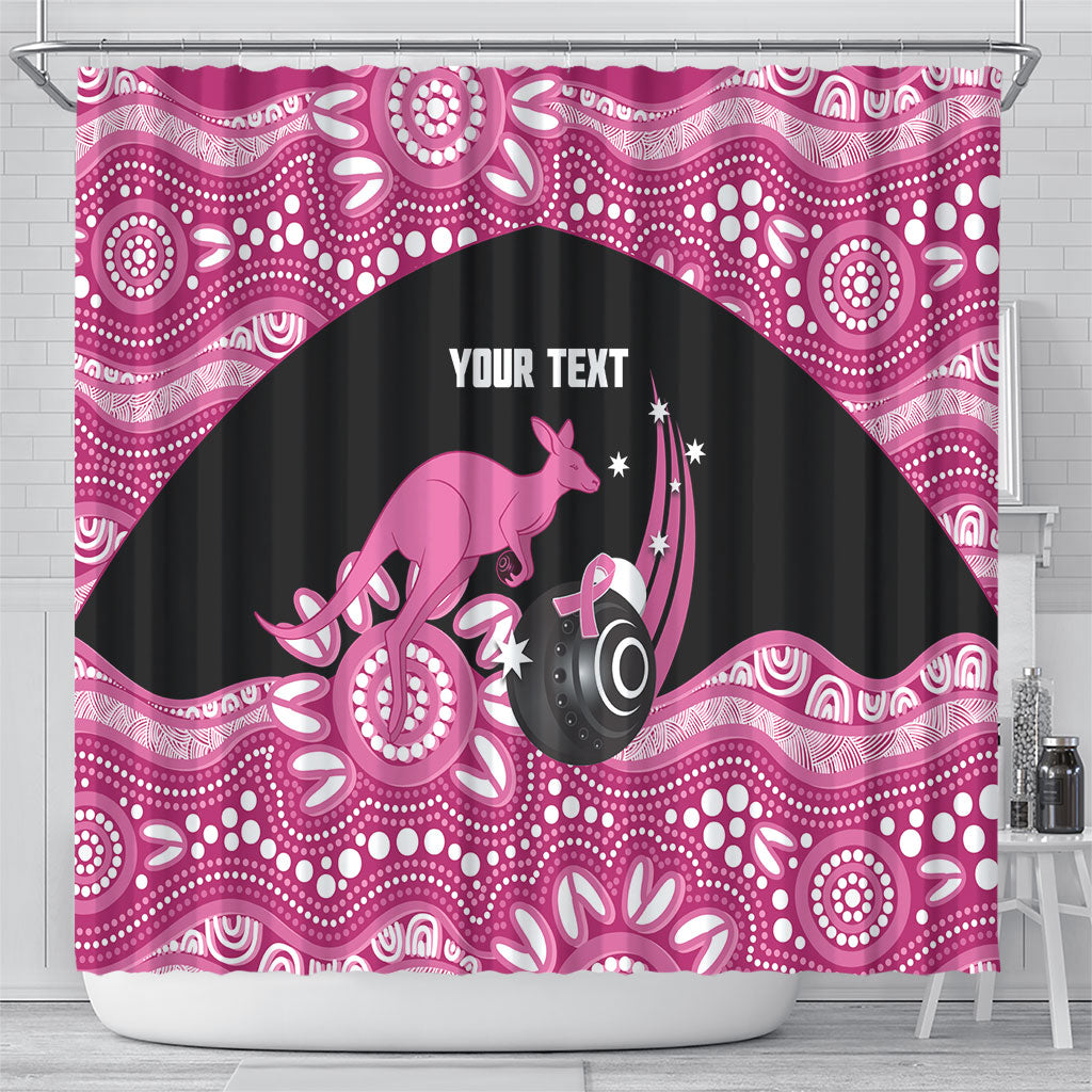 Bowls Australia Breast Cancer Custom Shower Curtain Think Pink Aboriginal Art