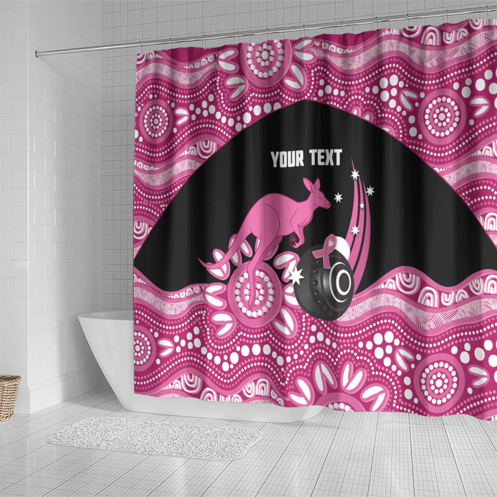 Bowls Australia Breast Cancer Custom Shower Curtain Think Pink Aboriginal Art