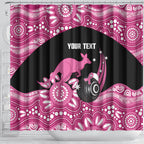 Bowls Australia Breast Cancer Custom Shower Curtain Think Pink Aboriginal Art