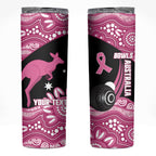 Bowls Australia Breast Cancer Custom Skinny Tumbler Think Pink Aboriginal Art