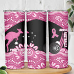 Bowls Australia Breast Cancer Custom Skinny Tumbler Think Pink Aboriginal Art