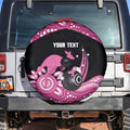 Bowls Australia Breast Cancer Custom Spare Tire Cover Think Pink Aboriginal Art