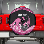 Bowls Australia Breast Cancer Custom Spare Tire Cover Think Pink Aboriginal Art