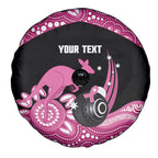 Bowls Australia Breast Cancer Custom Spare Tire Cover Think Pink Aboriginal Art
