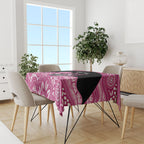 Bowls Australia Breast Cancer Custom Tablecloth Think Pink Aboriginal Art