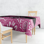 Bowls Australia Breast Cancer Custom Tablecloth Think Pink Aboriginal Art