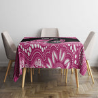 Bowls Australia Breast Cancer Custom Tablecloth Think Pink Aboriginal Art