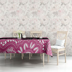 Bowls Australia Breast Cancer Custom Tablecloth Think Pink Aboriginal Art
