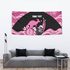 Bowls Australia Breast Cancer Custom Tapestry Think Pink Aboriginal Art