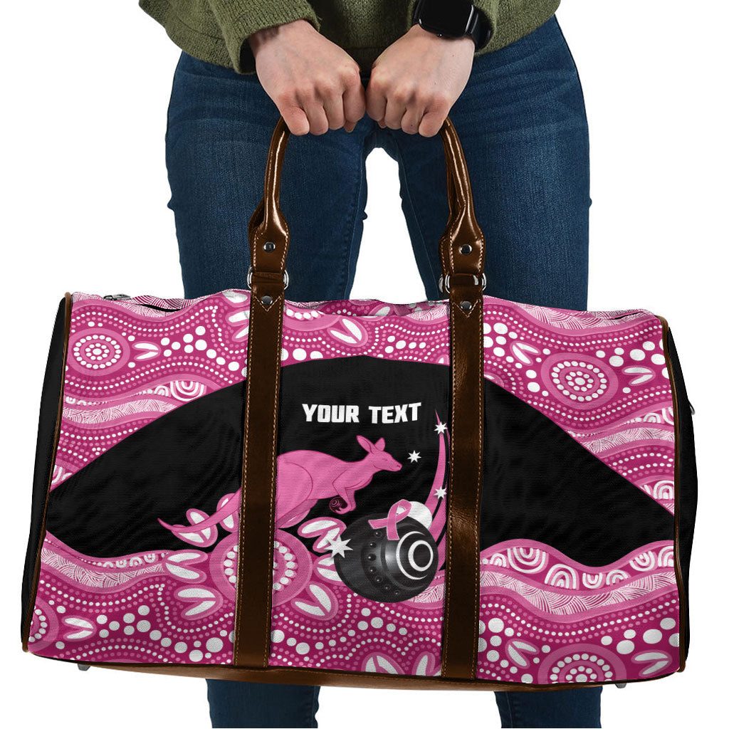 Bowls Australia Breast Cancer Custom Travel Bag Think Pink Aboriginal Art