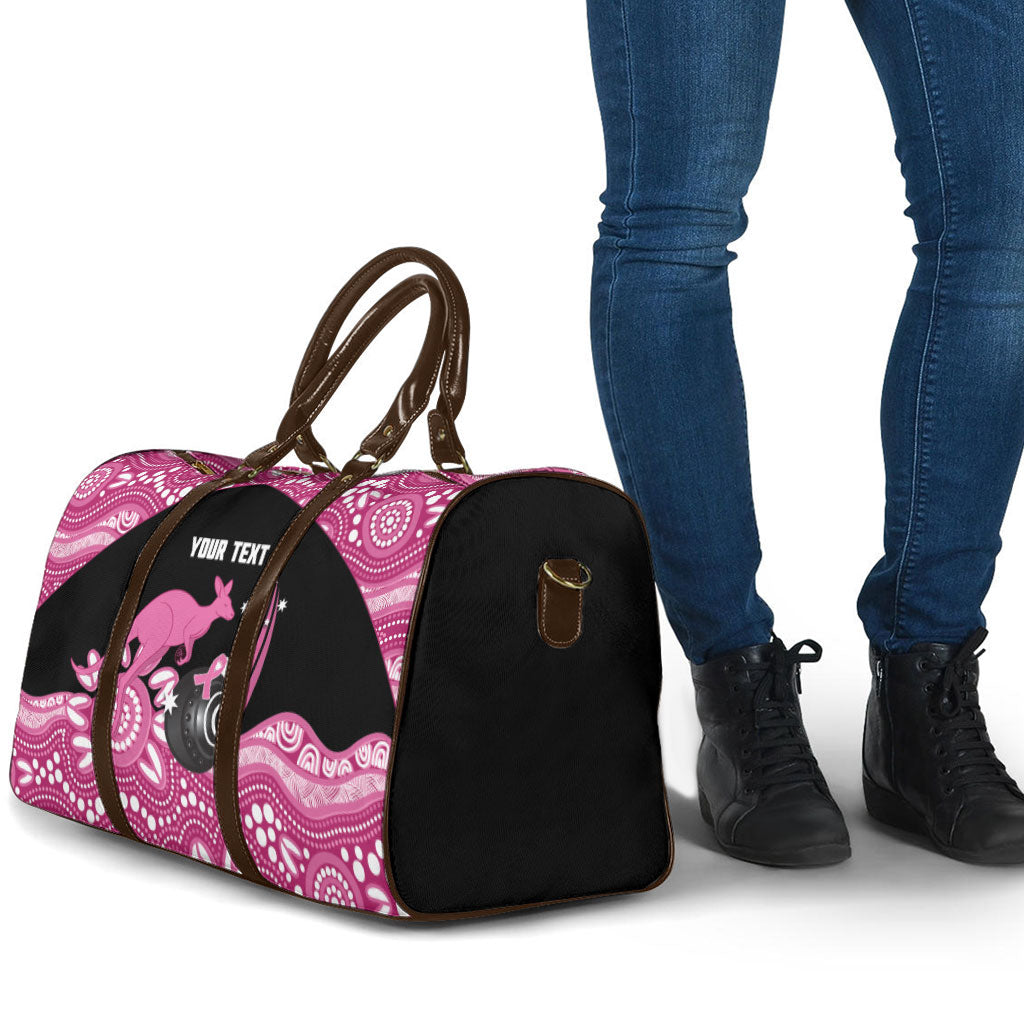 Bowls Australia Breast Cancer Custom Travel Bag Think Pink Aboriginal Art