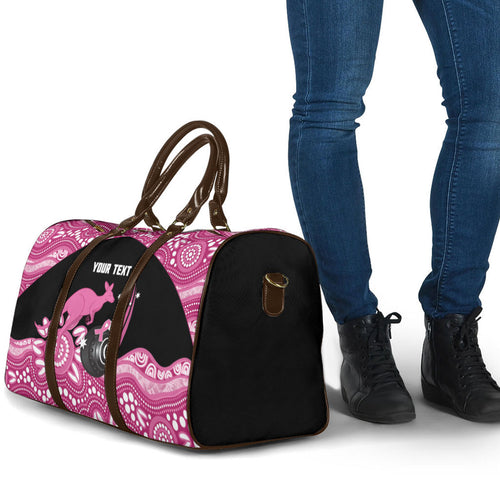 Bowls Australia Breast Cancer Custom Travel Bag Think Pink Aboriginal Art