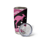 Bowls Australia Breast Cancer Custom Tumbler Cup Think Pink Aboriginal Art