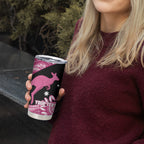 Bowls Australia Breast Cancer Custom Tumbler Cup Think Pink Aboriginal Art
