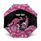Bowls Australia Breast Cancer Custom Umbrella Think Pink Aboriginal Art