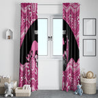 Bowls Australia Breast Cancer Custom Window Curtain Think Pink Aboriginal Art