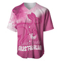 Bowls Australia Breast Cancer Personalised Baseball Jersey Aussie Kangaroo Marble Sporty