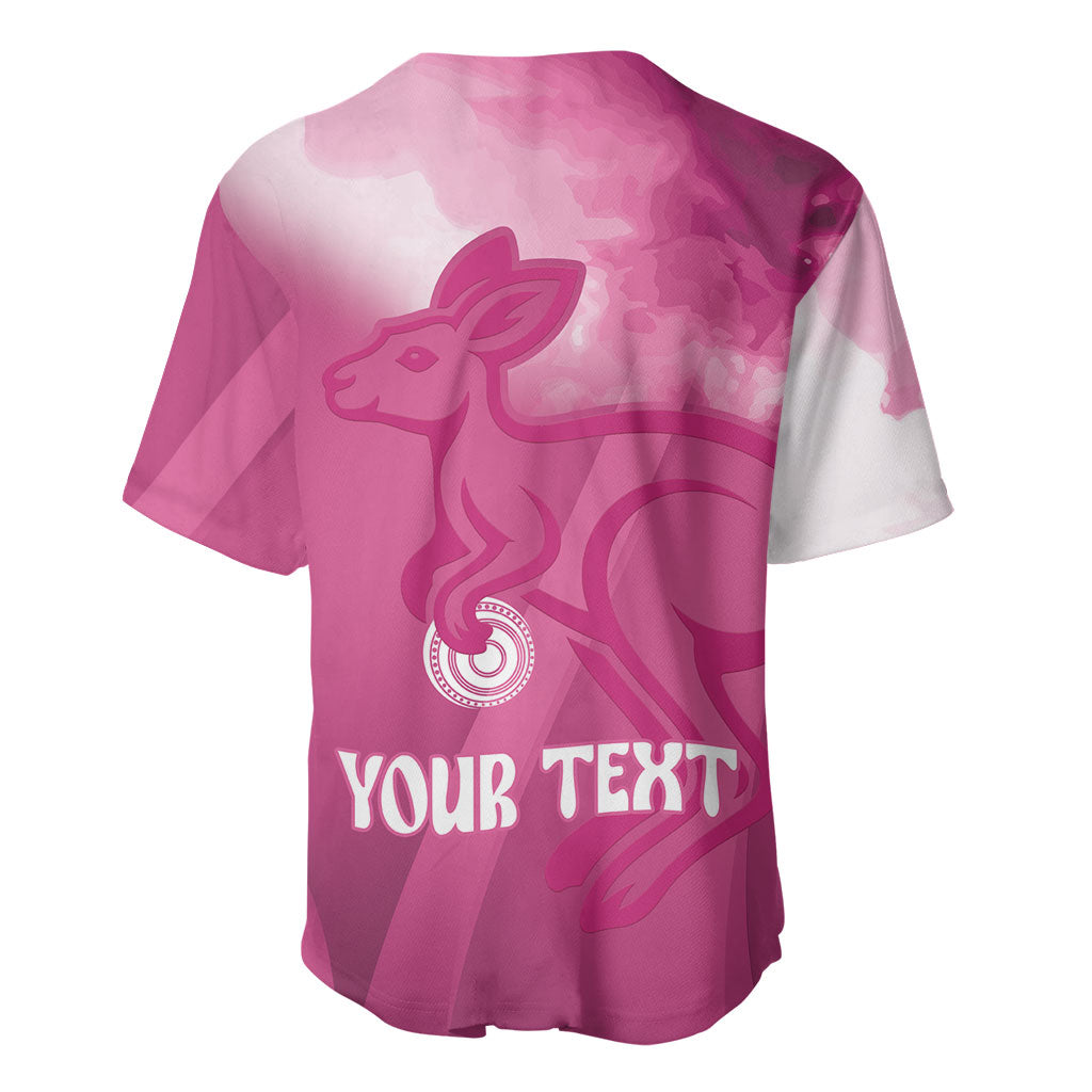 Bowls Australia Breast Cancer Personalised Baseball Jersey Aussie Kangaroo Marble Sporty