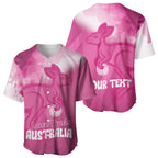 Bowls Australia Breast Cancer Personalised Baseball Jersey Aussie Kangaroo Marble Sporty
