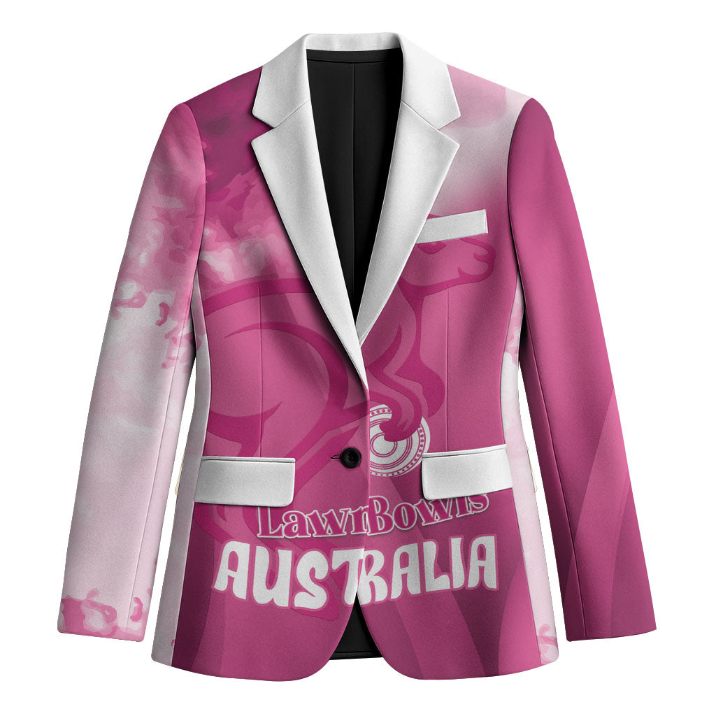 Bowls Australia Breast Cancer Personalised Blazer Aussie Kangaroo Marble Sporty