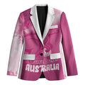 Bowls Australia Breast Cancer Personalised Blazer Aussie Kangaroo Marble Sporty