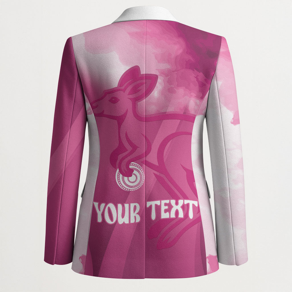 Bowls Australia Breast Cancer Personalised Blazer Aussie Kangaroo Marble Sporty