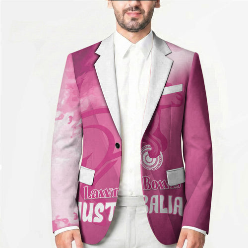 Bowls Australia Breast Cancer Personalised Blazer Aussie Kangaroo Marble Sporty