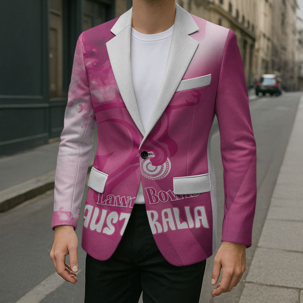 Bowls Australia Breast Cancer Personalised Blazer Aussie Kangaroo Marble Sporty