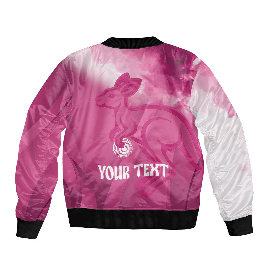 Bowls Australia Breast Cancer Personalised Bomber Jacket Aussie Kangaroo Marble Sporty