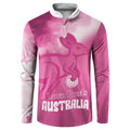 Bowls Australia Breast Cancer Personalised Button Sweatshirt Aussie Kangaroo Marble Sporty