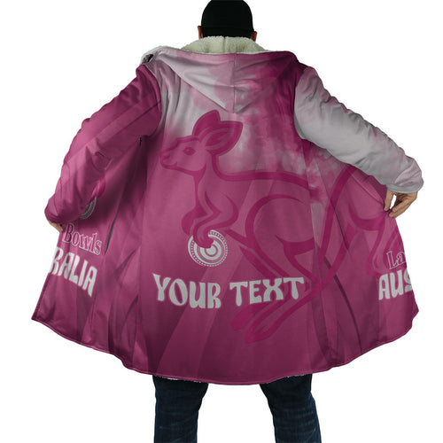 Bowls Australia Breast Cancer Personalised Cloak Aussie Kangaroo Marble Sporty