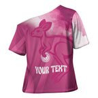Bowls Australia Breast Cancer Personalised Cross Shoulder Shirt Aussie Kangaroo Marble Sporty