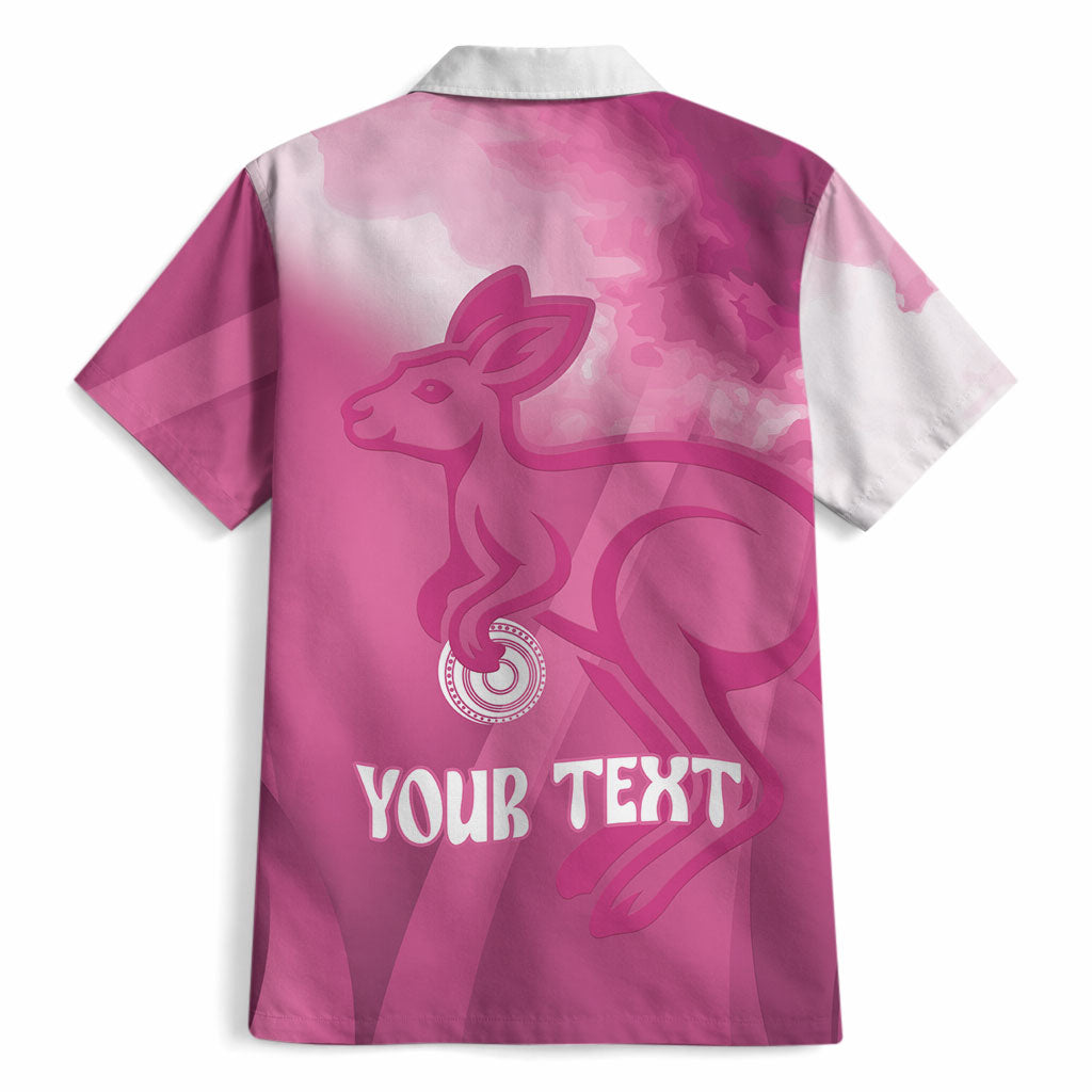 Bowls Australia Breast Cancer Personalised Hawaiian Shirt Aussie Kangaroo Marble Sporty