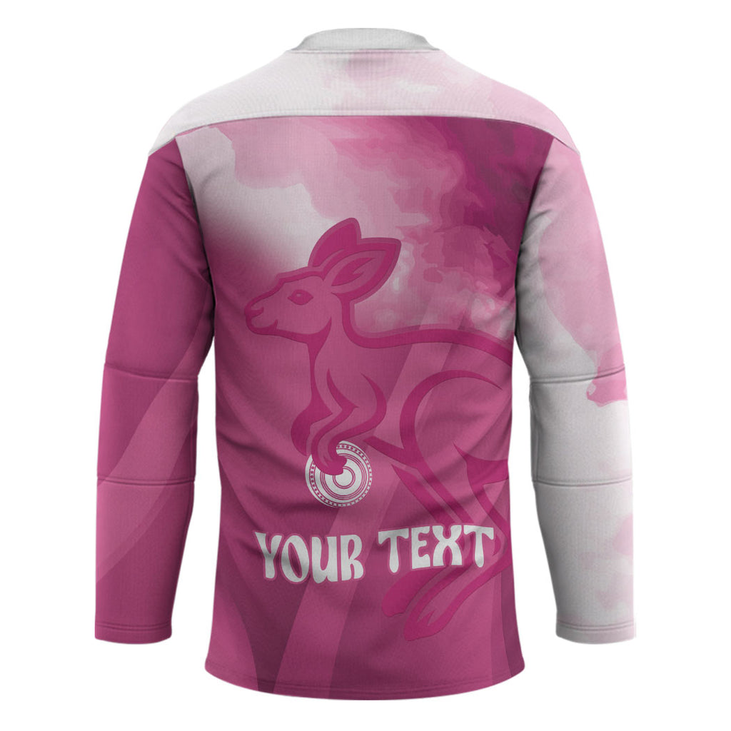 Bowls Australia Breast Cancer Personalised Hockey Jersey Aussie Kangaroo Marble Sporty
