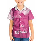 Bowls Australia Breast Cancer Personalised Kid Hawaiian Shirt Aussie Kangaroo Marble Sporty