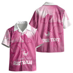 Bowls Australia Breast Cancer Personalised Kid Hawaiian Shirt Aussie Kangaroo Marble Sporty